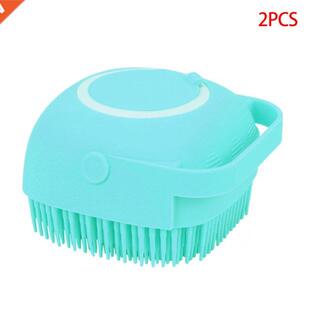 2pcs Pet Dog Shampoo Massager Brush Cat Massage Comb Groomin