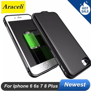 Metal Shell For Iphone 6 6s Plus 7 8 Plus Battery Case 4000