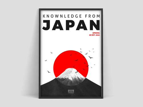 Knownledge from Japan poster, Design museum poster, Japan e