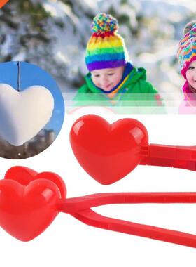 Love Heart Shape Snowball Maker Clip Mold Plastic Duck Snow
