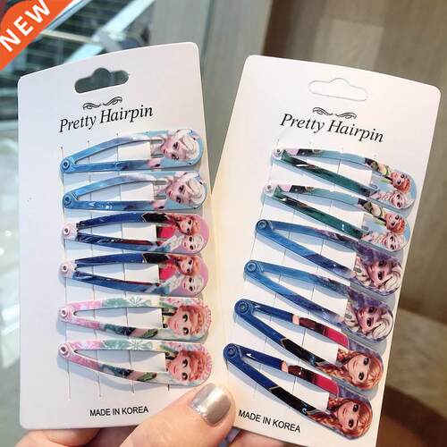 6 pcs cartoon children's hair clips Frozen Elsa and Anna