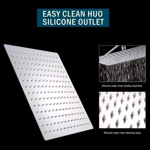 Free Shipping Square Stainless Steel Rainfall Shower head Br