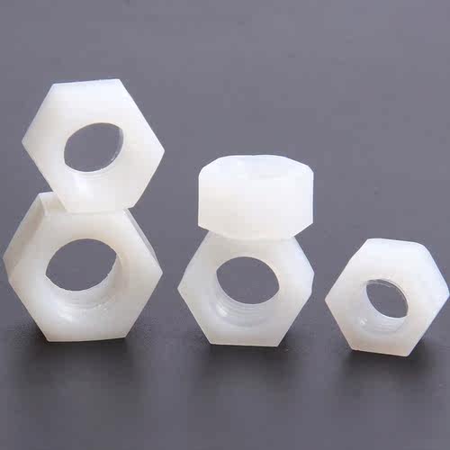 White Plastic Nylon Hexagon Nuts Hex Nuts Screws M2 M2.5 M3