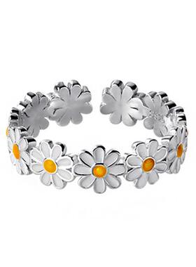 Genuine 925 Sterling Silver Jewelry New Spring Daisy Flower