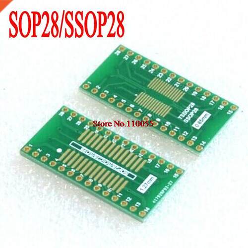 10PCS SOP28 SSOP28 TSSOP28 to DIP28 Adapter Converter PCB Bo