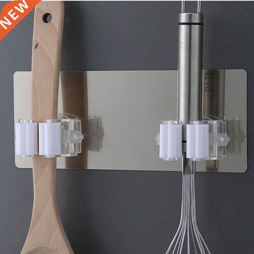 Wall Mounted Mop Organizer Multifunctional Self-Adhesive Sti