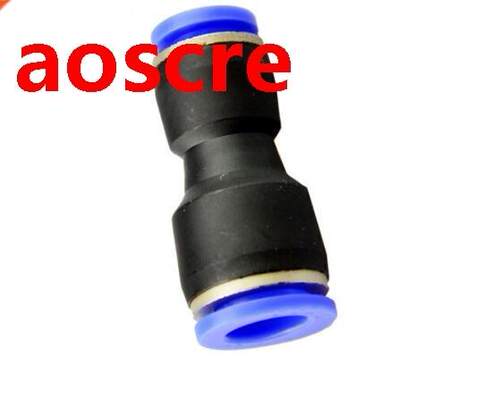 10 PCS Connector Quick Fitting PG8-6 8mm hole to 6mm OD Tub