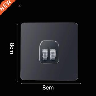 10pcs 8*8cm Plastic Transparent Seamless Adhesive Hook Water