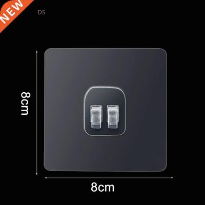 10pcs 8*8cm Plastic Transparent Seamless Adhesive Hook Water