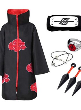 5 PICS Uchiha Tobi Obito Akatsuki Cosplay Costume Cloak Hall