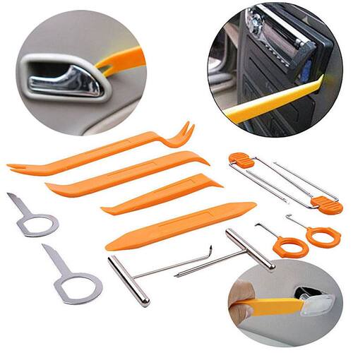 12Pcs Car Radio Audio Stereo Door Trim Dash Panel Install Re