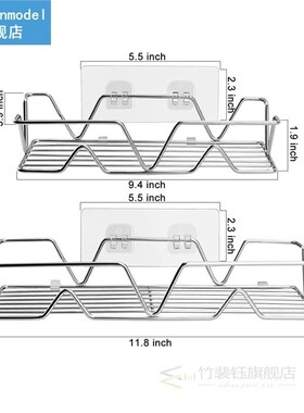 Bathroom Shelf Shampoo Holder Shower Storage Rack Mount Kitc