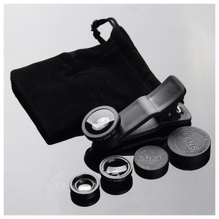 Mobile Phone Camera Lens Kit Fish Eye Lens + 2 in1 Macro Len