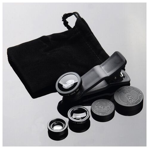 Mobile Phone Camera Lens Kit Fish Eye Lens + 2 in1 Macro Len