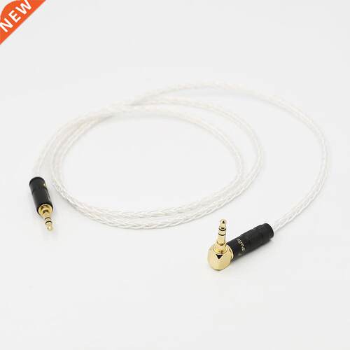 8Cores Silver Plated 3.5mm Extension Audio Cable 3.5mm right