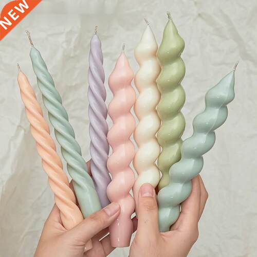 2PCS Twisted Pillar Candles Home Decorative Aromatherapy Lon