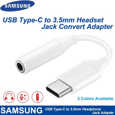 100% Samsung USB Type C Male To 3.5mm Earphone AUX Audio Ca