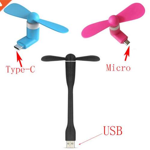 10pcs Type-c / Micro / USB Flexible Mini Cool hand Fans For