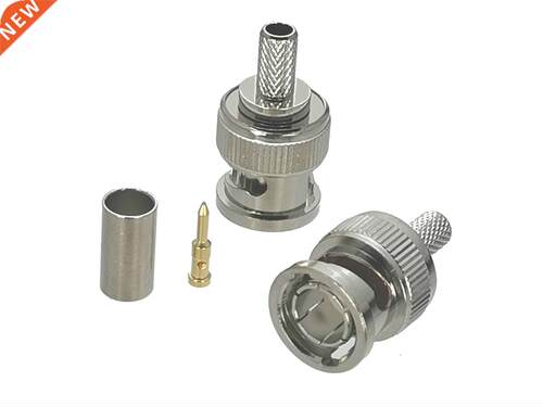 1Pcs Connector BNC Male plug Crimp For RG58 RG142 LMR195 RG4