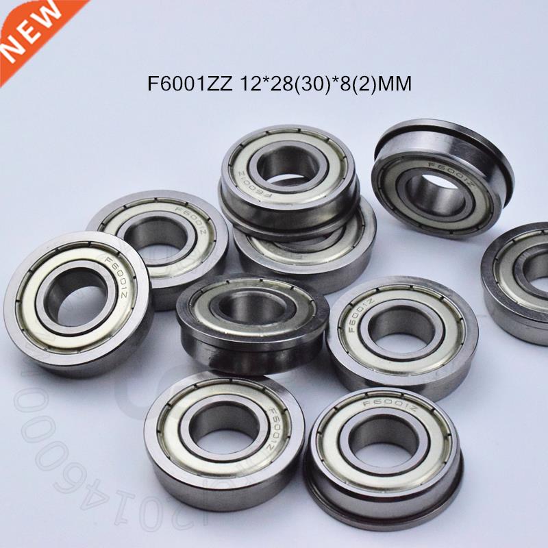 Flange 10pcs F6001ZZ 12*28(30)*8(mm) Free shipping chrome s