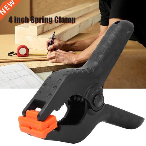 6pcs Spring Clamp 4inch A Type Black Multifunctional Plastic
