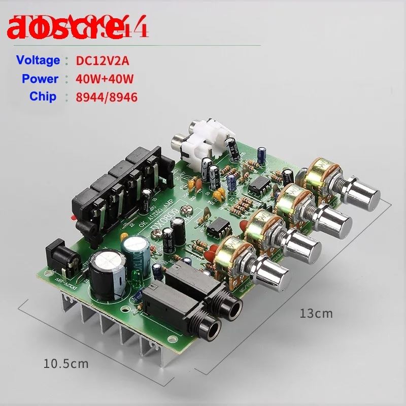 40W+40W TDA8944 Stereo Audio Amplifier Bod Digital microph