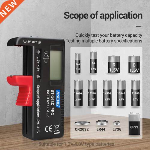 BT-168 PRO 1.2-4.8V AA/AAA/C/D Mini Battery Tester Quickly T
