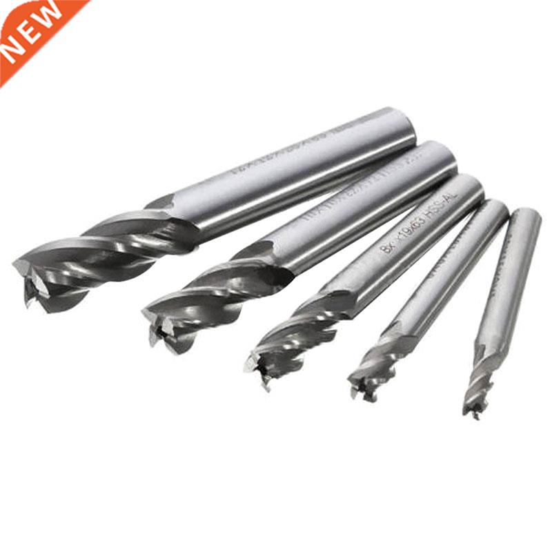 5Pcs 4-12mm H CNC Carbde Straght Shank 4 Flute End Mll Cu