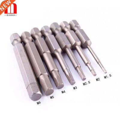 7pcs 50mm 1/4 nch Hex Shank Magnetc Hex Head Screwdrver