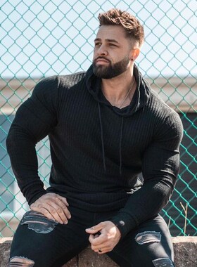 New Spring Fashion Hooded Sweaters Men Casual Turtleneck Swe