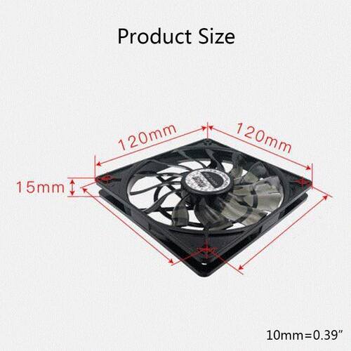 Ultra Thin 120mm Efficient Cooling CPU Cooler Fan 800-1600RP