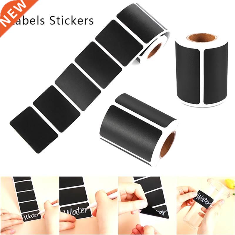 120Pcs/Roll Waterproof Label Stickers Black Label Sealed Jar
