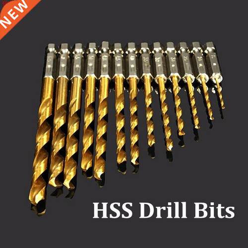 1pcs 1.5-6.5mm HSS Titanium Coated 1/4 Inch Hex Shank High