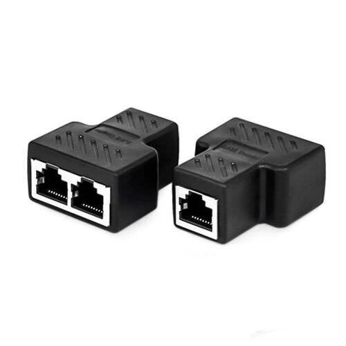 2 Port RJ45 Splitter Adapter LAN Network Ethernet Extender C