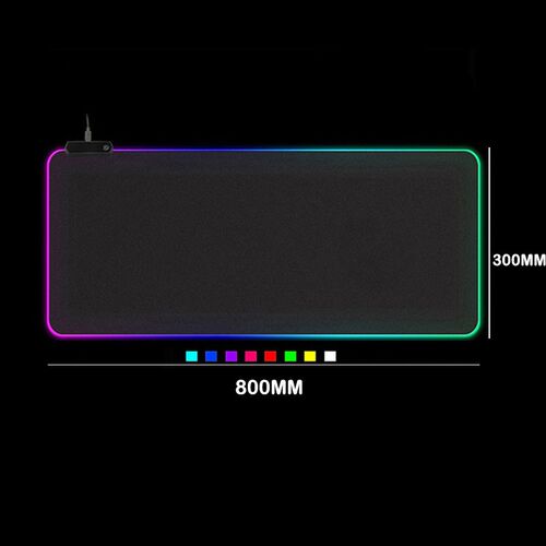 LED Light Gaming Mouse Pad RGB Large Keyboard Cover Non-Slip