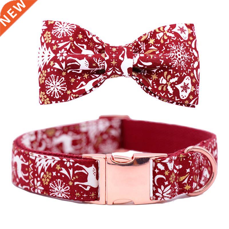 Christmas Snowflake Dog or Cat Collar or Leash with Bows G