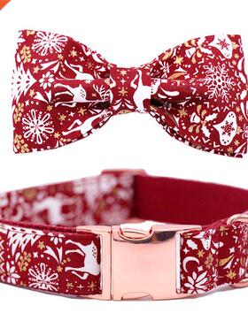 Christmas Snowflake Dog or Cat Collar or Leash with Bows G