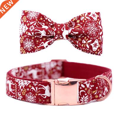 Christmas Snowflake Dog or Cat Collar or Leash with Bows G