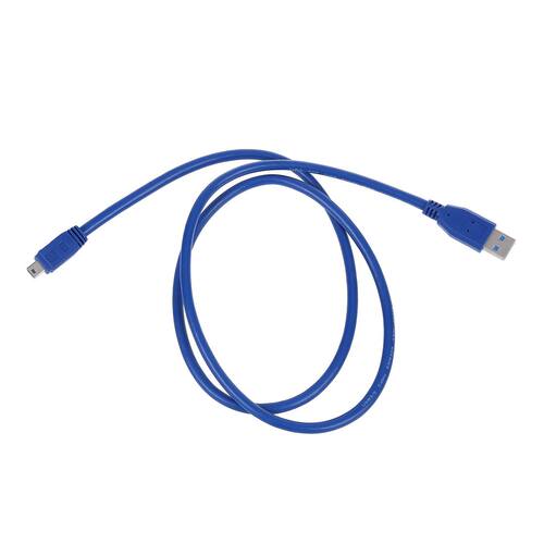 Blue Superspeed USB 3.0 Type A Male to Mini B 10 Pin Male Ad