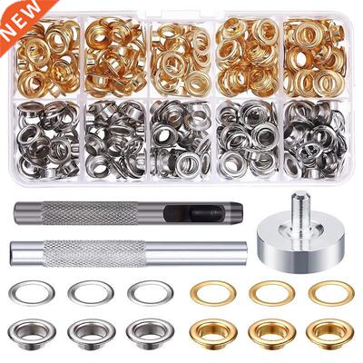 100 Sets 1/4 Inch Grommet Kit Grommets Eyelets with  Pieces