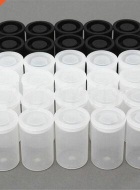 10pcs Plaic Empty Black/White Bottle 35mm Film Cans Canis