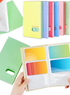 120 Pockets Solid Color DIY Stickers Name Card Book Photo Al