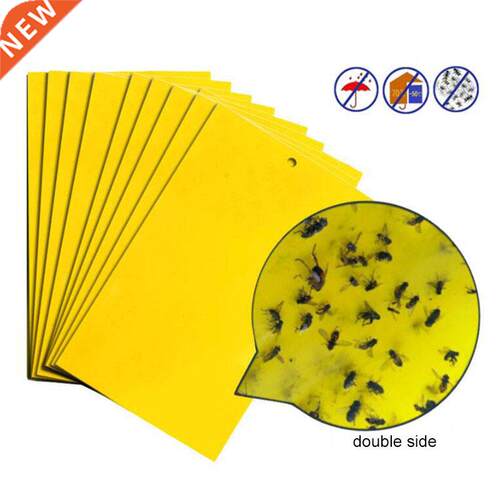 30-100pcs Strong Fly Traps Bugs Sticky Board Dual-Sided Catc