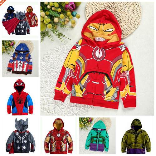 New Spring Autumn Boys Coats Hooded Jackets Children Outerwe