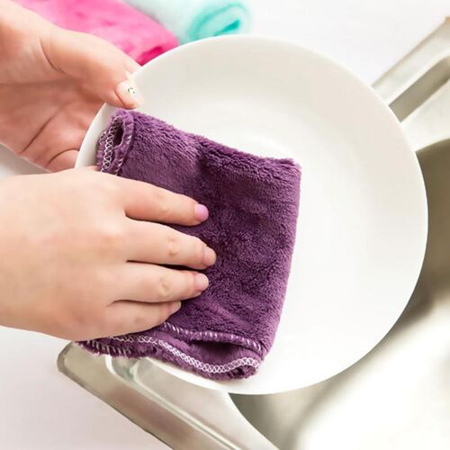 Bamboo fiber Kitchen Towel Absorbent Dish Cloth Non-stick Oi