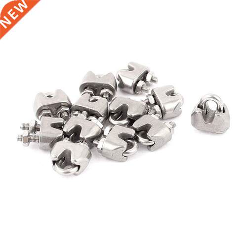 2mm 1/16 Inch Wire Rope Cable Clamp Fastener 12pcs