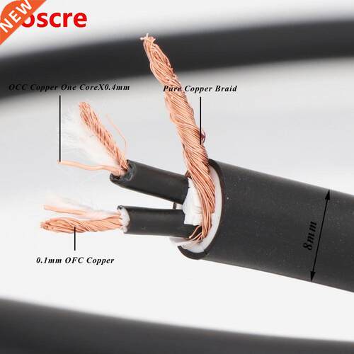 Preffair X418 OFC OCC Copper RCA XLR Audio 8mm HiFi Audio In