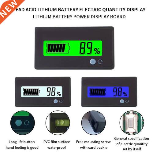 Lead-acid Battery Capacity Indicator 12V-48V Voltage Meter V