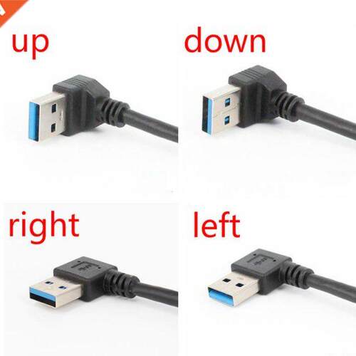 USB .0 Extension Cable Up Down Left Right Angle 90 Degree M