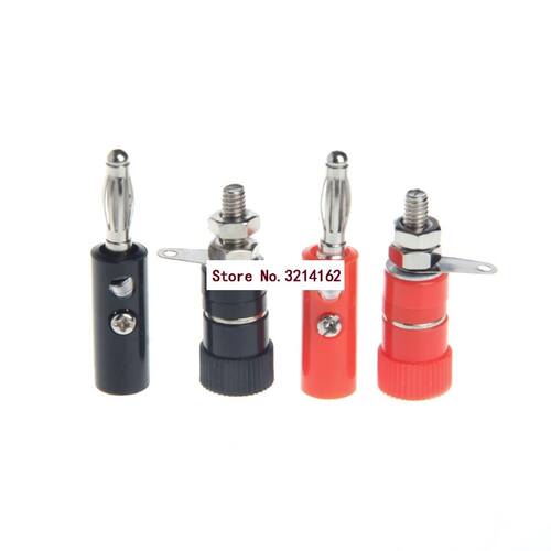 10 Pairs Black Red 4mm Binding Post Speaker Terminal Banana